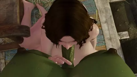 Futanari Orc fucks juicy Brunette MILF