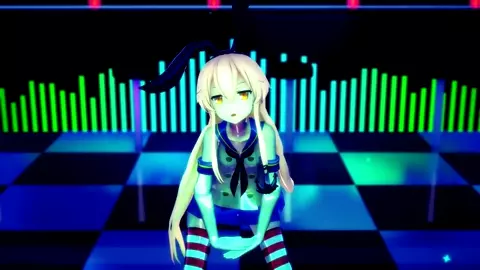 Shimakaze - Rainbow (Japanese Version) [MMD R18] Hamselvish