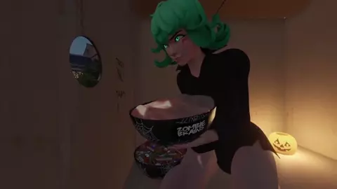 Tatsumaki-Kiriko-trick-or-treat