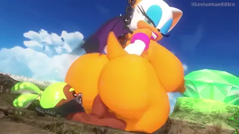 Rouge the Bat fucked by Inkling Boy