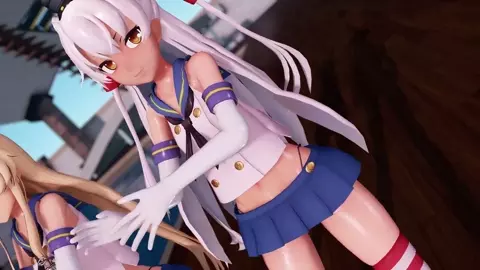 Shimakaze & Amatsukaze - Bunny Style (ver. 3) [MMD R18] GenesisMMD