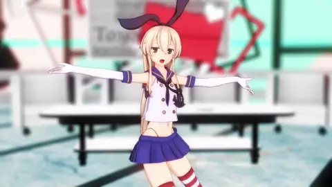 Shimakaze - Hate It! Hate It! Huge Ego! [MMD R18]