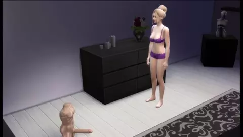 SIMS 4 She enjoys playing with her big dildo!