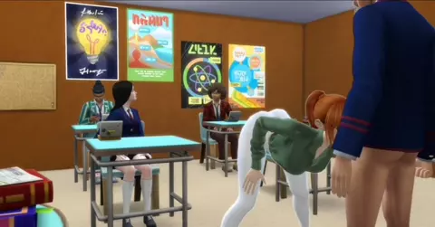 Mrs Maddie is gangbanged by her entire class