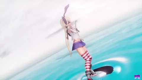 Shimakaze - Gift (Panty Shots) [MMD R15] Delor