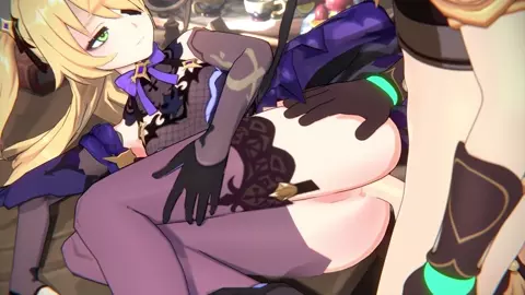 Fischl enjoys anal (Clothed) [HorizontalSlope]