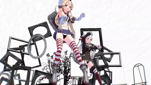 Shimakaze & Amatsukaze - Persecution Complex (ver. 2) [MMD R18] NyanyaoMMD