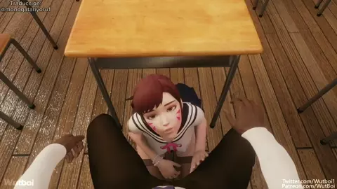 Stuck In Detention With D.va [Wutboi] [Sub español]