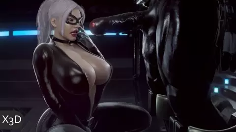 Black Cat Brutally Fucked by Venom