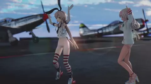 Shimakaze & Ro500 - Twinkle Days [MMD R18] LeyLineWalker