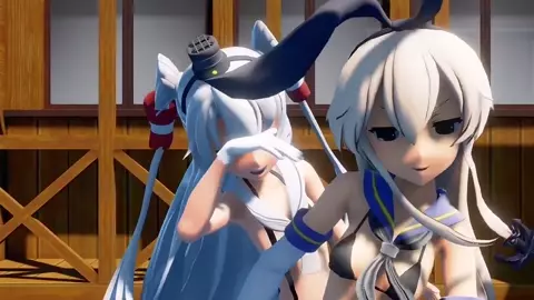 Shimakaze & Amatsukaze - Luvoratorrrrry! [MMD R18] west4826