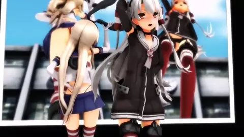 Shimakaze & Amatsukaze - Dive to Blue [MMD R15] nitinino