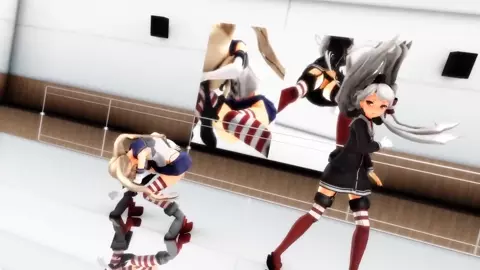 Shimakaze & Amatsukaze - Love me if you can [MMD R15] nitinino