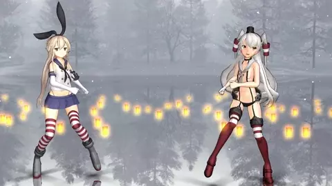 Shimakaze & Amatsukaze - Suki! Yuki! Maji Magic! [MMD R18] rashin30
