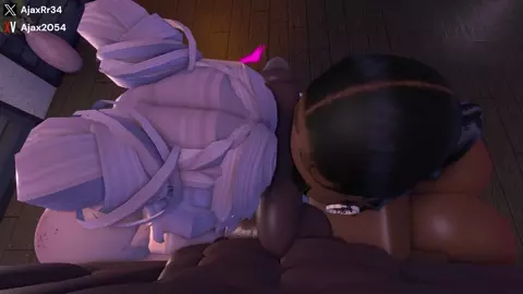 Threesome with some hot college babes in roblox