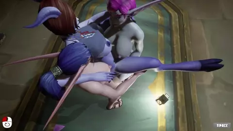 2 Elves Futa gangbang female Draenei