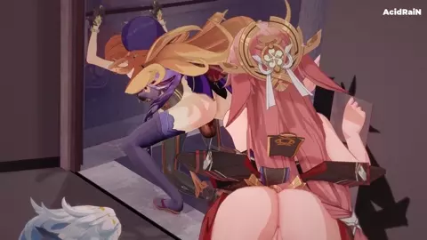 077 Mavuika x Raiden shogun Futa  sex [sound] 【Genshin impact】