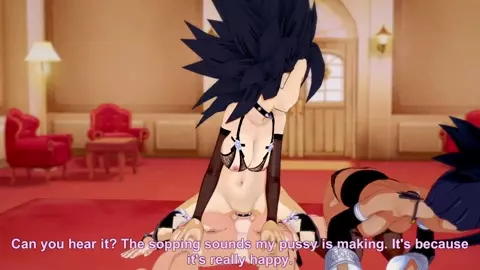 Caulifla and Kale 3some sex