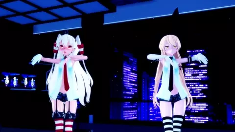 Shimakaze & Amatsukaze - Naughty [MMD R15] Hamselvish
