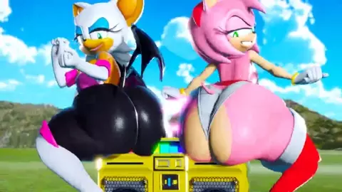 Rouge and Amy Giant Ass