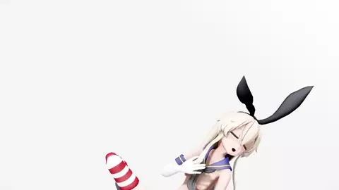 Shimakaze - Lamb (Riding auto-dildo) [MMD R18] RubyMMD