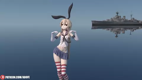 Shimakaze - Psycho [MMD R18] ABOFE