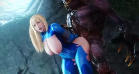 Samus and monster