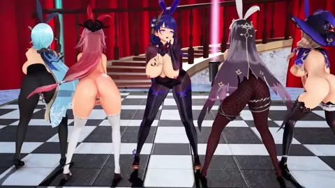 MMD Genshin BUNNY UPDOWN