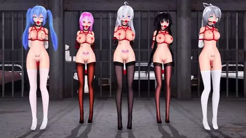 HAKU LUKA MIKU KURUMI TIANYI BONDAGE DANCE