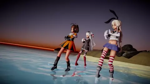 Shimakaze, Amatsukaze & Naka - The Law of God [MMD R18] Gunny2010
