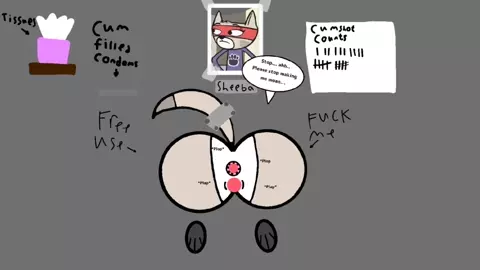Sheeba stuck in the wall (Pet squad hentai)
