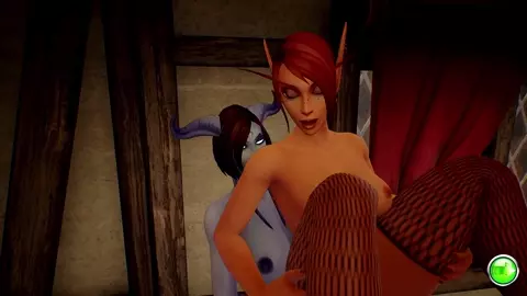 Futa Draenei anal bangs Elf