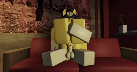 Breeding with Ankha the cat (Roblox)