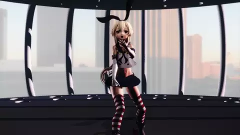 Shimakaze - Higan [MMD R18] Sashimi Cream