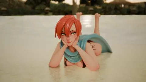 Gwen on the beach