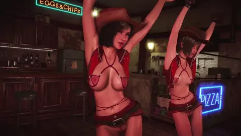 Slutty Tifa and Yuffie got drunk and danced half-naked in 7th Heaven bar