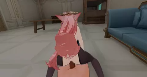 Full video of Yae Miko and Mirror Maiden Futa.