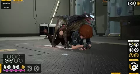 Alet red hair with alien dog