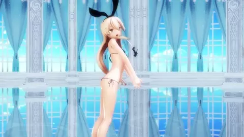 Shimakaze - Koisuru Mikusienne [MMD R15] Gib