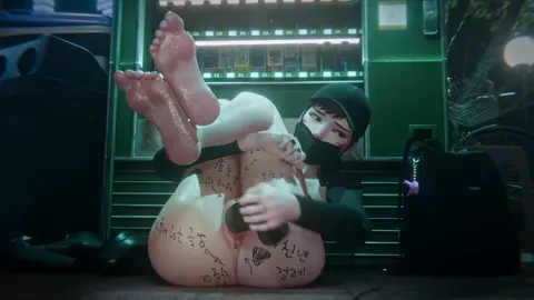 D.Va Exhibitionism [Bodywriting][Mept44][NO WM]