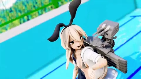 Shimakaze - Onegai Darling [MMD R15] Shakamoto