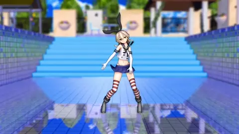 Shimakaze - Massara BlueJeans [MMD R15] Monzen