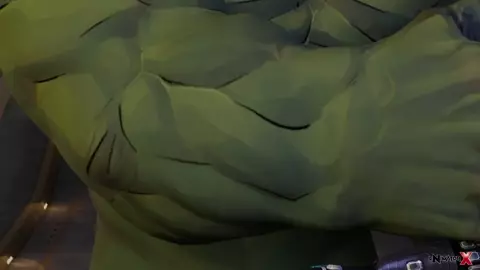 Emma Frost surprised by The Hulk!