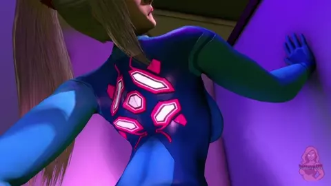 Samus Aran Public Bathroom Gloryhole - "GIMME MORE" PMV