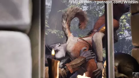 Werewolf couple fucks in The Small Ruins