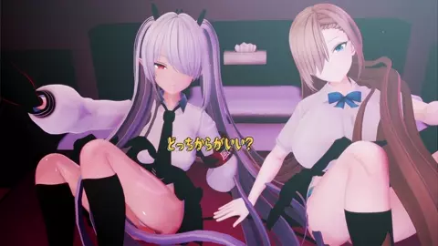 [PokoMMD] Threesome With Cosplayer Sister And Her Friend (Eng Sub + Voice + 4K)