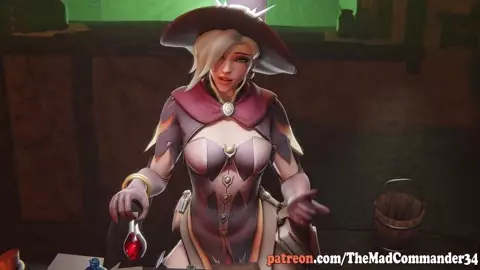 Mercy Collecting Werewolf Cum (part 1)