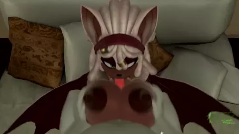Rouge titty blowjob