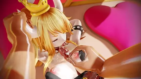 Iwara-bowsette Paizuri Oral