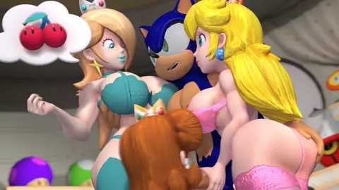 Sonic in the Princesses party